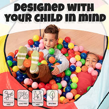 Load image into Gallery viewer, Click N' Play Ball Pit Balls for Kids, Plastic Refill 2.3 Inch Balls, 100 Pack, 6 Bright Colors, Phthalate and BPA Free, Includes a Reusable Storage Bag with Zipper, Great Gift for Toddlers and Kids
