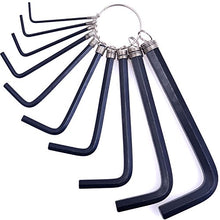 Load image into Gallery viewer, Allen Wrench Hex Key Set (10 WRENCHES - INDUSTRIAL GRADE) SAE Sizes 1/16-3/8 - Carbon Steel Construction with Black Finish