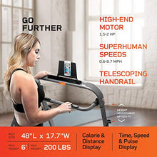 Load image into Gallery viewer, LifePro Electrostride Compact Folding Treadmill | Installation-Free Smart Treadmill for Home w/Bluetooth - Portable 36 Pre-Set Programs 17" Wide Tread Belt Running Machine for Cardio & Weight Loss