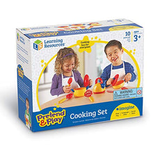 Load image into Gallery viewer, Learning Resources Pretend & Play Cooking Set - 10 Pieces, Ages 3+ Pretend Play Food for Toddlers, Preschool Learning Toys, Kitchen Play Toys for Kids