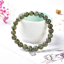Load image into Gallery viewer, Crystal Agate Labradorite Bead Stretchy Bracelet| Chakra Gem Stones Crystal Round Gemstone Jewelry for Natural Healing Energy | Unisex Women Girls Men