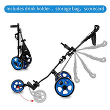 Load image into Gallery viewer, Janus Golf Push Cart, Golf cart for Golf Bag,Golf Pull cart for Golf Clubs, Golf Push carts 3 Wheel Folding, Golf Accessories for Men Women,Golf cart Accessories,Ideal for Golf Clubs