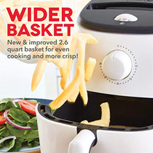 Load image into Gallery viewer, Dash DCAF200GBWH02 Tasti Crisp Electric Air Fryer Oven Cooker with Temperature Control, Non-stick Fry Basket, Recipe Guide + Auto Shut Off Feature, 1000-Watt, 2.6Qt, White