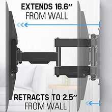 Load image into Gallery viewer, Mounting Dream TV Mount- Full Motion TV Mount for 42-70 inch TVs, TV Wall Mount Bracket with Dual Articulating Arms, Fits 12”- 16” Wood Studs, TV Wall Mounts with VESA 600x400mm Holds up to 100lbs