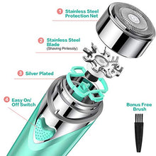 Load image into Gallery viewer, Facial Hair Removal for Women, Painless Hair Remover Shaver with 1 Extra Replacement Head (Blue)
