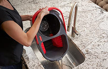 Load image into Gallery viewer, Rubbermaid Microfiber Flat Spin Mopping Floor Care System with Wringer Bucket (2104526), Red