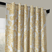 Load image into Gallery viewer, HPD Half Price Drapes Printed Room Darkening Curtain 50 X 84 (1 Panel), BOCH-KC16072C-84, Tea Time Yellow Gold