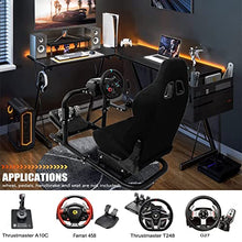 Load image into Gallery viewer, Marada Racing Simulator Cockpit Super Stable Racing Wheel Frame Adjustable Support for Logitech G25 G27 G29 G920 T500/FANTEC T3PA/TGT/Thrustmaster CSL dd/Wheel, Shifters,Seat and Pedals Not Include