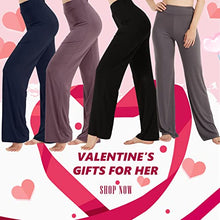 Load image into Gallery viewer, FELEMO Bootcut Flare Yoga Pants for Women Loose Fit High Waist Workout Bootleg Pants Tummy Control Work Pants for Women Lounge Trousers Casual Loose Comfy Wide Leg Sweatpants Sport Joggers, Black M