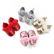 Load image into Gallery viewer, Baby Girl Moccasins Princess Sparkly Premium Lightweight Soft Sole Prewalker Toddler Shoes (M:6-12 Months, 1816-Gold)