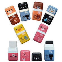 Load image into Gallery viewer, Pencil Erasers,Pencil Eraser Shaving Roller Case for Easy Pick Up and Removal | Animal Themed Cute and Fun Party Favor and School Supplies for Kids,Back to School Gift(6 Pc)