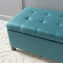 Load image into Gallery viewer, Christopher Knight Home Mission Fabric Storage Ottoman, Dark Teal