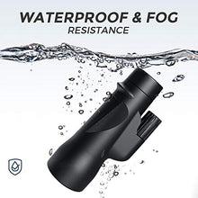 Load image into Gallery viewer, Monocular Telescope - 12X55 High Power Starscope Monocular Telescope with Smartphone Holder, BAK4 Prism & IPX7 Waterproof Monocular for Adults Kids Bird Watching Hunting Camping Hiking Traveling