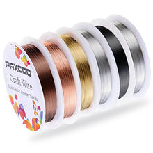 Load image into Gallery viewer, PAXCOO 6 Pack Jewelry Beading Wire for Jewelry Making Supplies and Craft (24 Gauge)