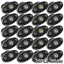 Load image into Gallery viewer, LEDMIRCY LED Rock Lights White 20PCS for Off Road Truck RZR Auto Car Boat ATV SUV Waterproof High Power Neon Trail Rig Lights Shockproof/Pack of 20,White