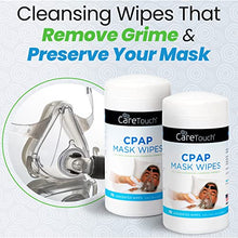Load image into Gallery viewer, Care Touch CPAP Mask Cleaning Wipes - Unscented | 2 Packs of 70 Unscented Cleaning Wipes for CPAP Masks (140 Total) | Made in The USA