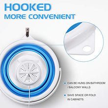 Load image into Gallery viewer, Portable Mini Washing Machine,CAMTOA Folding Turbo Washer Lightweight Travel Ultrasonic Turbine USB Powered Laundry Tub for Camping Dorms Apartments College Business Trip Clothes