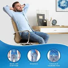 Load image into Gallery viewer, Everlasting Comfort Car and Truck Seat Cushion - Memory Foam Wedge Chair Driving Pillow (Black)