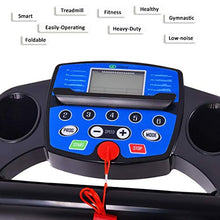 Load image into Gallery viewer, Goplus 1100W Electric Folding Treadmill, with LCD Display and Heart Rate Sensor, Compact Running Machine for Home