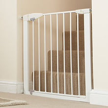 Load image into Gallery viewer, Munchkin Easy Close Pressure Mounted Baby Gate for Stairs, Hallways and Doors, Walk Through with Door, Metal, White