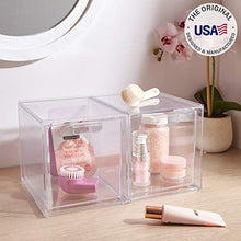 Load image into Gallery viewer, STORi Audrey Stackable Cosmetic Organizer Drawers 6-3/4" Tall | set of 2 Clear