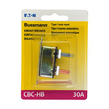 Load image into Gallery viewer, Bussmann (BP/CBC-30HB-RP) 30 Amp Type-I Stud Mount Circuit Breaker with Lengthwise Bracket