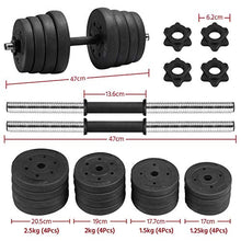 Load image into Gallery viewer, YAHEETECH 66 LB Weight Dumbbell Set Fitness Adjustable Cap Gym/Home Barbell Plates Body Workout for Women and Men Strength Training