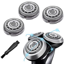 Load image into Gallery viewer, SH90 Replacement Heads for Philips Norelco Shaver 9000 Series, S8950,SW9700,SW6700,9000 Shaver Replacement Blades Sh90/70 Electric Razor Replace for Men,3 Pack & a Brush