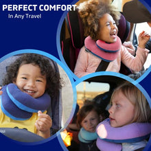 Load image into Gallery viewer, BCOZZY Kids Chin Supporting Travel Pillow for 8-12 Y/O – Stops The Head from Falling Forward– Comfortable Road Trip Essentiall. Soft, Washable, Medium Size, Gray