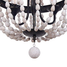 Load image into Gallery viewer, ANKARL Wood Beaded Chandelier Ceiling Pendant 3-Light Fixture Wooden Bead and Metal Chandeliers Hanging Lighting Home Decor Lamp for Bedrooms, Kitchen,Bathroom, Living Room