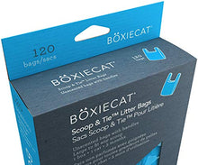 Load image into Gallery viewer, Boxiecat Scoop & Tie Litter Bags – Cat Litter Clump & Poop Bags – Leakproof - Large to Fit Any Scoop – Handles to Conveniently Tie Seal in Odors - Unscented