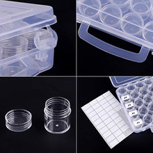 Load image into Gallery viewer, SGHUO 2pack 30PCS 5D Embroidery Diamond Painting Box Storage Containers Portable Plastic Bead Case with Lids for DIY Art Crafts Seeds Beads Sewing Cosmetic Nail Glitter Powder