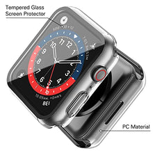Load image into Gallery viewer, Misxi 2 Pack Hard PC Case with Tempered Glass Screen Protector Compatible with Apple Watch Series 7 45mm, Ultra-Thin Scratch Resistant Overall Protective Cover for iWatch S7, Transparent