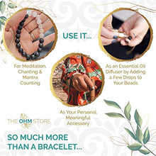 Load image into Gallery viewer, Tibetan Singing Bowl Set Bundle with Lava Stone and Rose Quartz Mala Bracelet — Handcrafted in Nepal for Chakra Healing, Meditation, Intention Setting, and Mantra Recitation