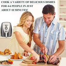 Load image into Gallery viewer, Secura Air Fryer XL 5.3 Quart 1700-Watt Electric Hot Air Fryers Oven Oil Free Nonstick Cooker w/Additional Accessories, Recipes, BBQ Rack & Skewers for Frying, Roasting, Grilling, Baking (Silver)