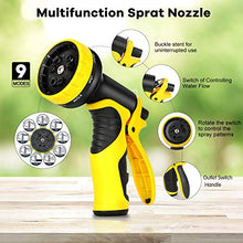 Load image into Gallery viewer, Garden Hose Expandable 50FT, Flexible Water Hose with Powerful Nozzle Spray, Car Wash Hose with Good Pressure, Expanding hose with 3/4“ Brass Connector, Hose with Metal 9 Function Spray Nozzle Storage