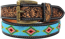 Load image into Gallery viewer, Western Beaded Genuine Leather Belt For Men and Women AF26RT39-30