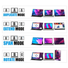 Load image into Gallery viewer, Portable Monitor Bundle - 4K 15.6 Inch Adobe 100% Touchscreen & FHD 1080P 15.8 Inch Second External Monitor for Laptop, MacBook, PS5, PS4, Xbox, Switch