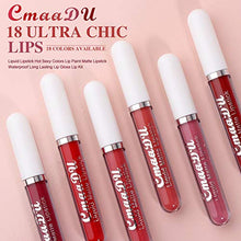 Load image into Gallery viewer, CmaaDu 6Pcs Lipstick Matte Liquid Lipstick Lipgloss Set for Women labiales mate 24 horas originales matte larga duracion 24,Deep Red Original 24 Hour Matte Lipstick Lip Stain Long Lasting Waterproof