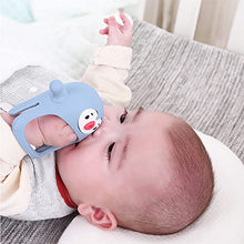Load image into Gallery viewer, Smily Mia Penguin Buddy Never Drop Silicone Baby Teething Toy for 0-6month Infants, Baby Chew Toys for Sucking Needs, Hand Pacifier for Breast Feeding Babies, Car Seat Toy for New Born, -Light Blue