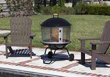 Load image into Gallery viewer, Bessemer 01471 28" Patio Fireplace, Black and Silver