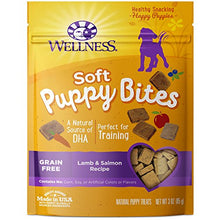Load image into Gallery viewer, Wellness Soft Puppy Bites Natural Grain Free Puppy Training Treats, Lamb & Salmon, 3-Ounce Bag