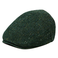 Load image into Gallery viewer, JANGOUL Kids Wool Tweed Flat Cap Herringbone Boy Girl Newsboy Caps Infant Toddler Child Youth Beret Hat Ivy Gatsby Cap (2-3T, Flecked Green)
