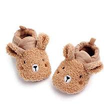Load image into Gallery viewer, Enteer Infant Boys' Winter Slippers Newborn Warm Crib Shoes Bear Brown US 5
