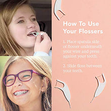 Load image into Gallery viewer, Platypus Orthodontic Flossers- Dental Floss Picks for Braces, Fits Under Arch Wire, Will Not Damage Braces, Increase Flossing Compliance, Floss Teeth in Less Than Two Minutes - 40 Count (Pack of 1)