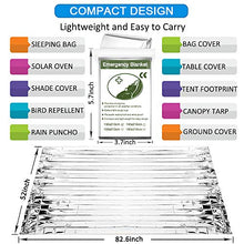 Load image into Gallery viewer, ANCwear Emergency Blanket pack-12,Foil Mylar Thermal Blankets Space Blanket 52"x82" for Outdoors,Hiking,Survival,or First Aid