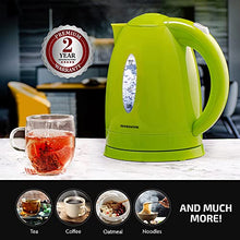 Load image into Gallery viewer, Ovente Electric Kettle 1.7 Liter Cordless Hot Water Boiler, 1100W with Automatic Shut-Off and Boil Dry Protection, Fast Boiling BPA-Free Portable Instant Heater for Making Tea, Coffee, Black KP72B