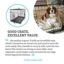 Load image into Gallery viewer, Dog Crates for Small Dogs - Dog Crate 24" Pet Cage Double-Door Best for Puppy & Kitten Pets - Wire Metal Kennel Cages with Divider Panel & Tray - In-door Foldable & Portable for Animal Out-Door Travel