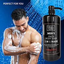 Load image into Gallery viewer, Dead Sea Collection Men’s Body Wash - Pack of 2 (67.6 Fl. Oz) - Sandalwood 3 in 1 Body Wash for Men - Face Wash for Men with Shower Gel for Men and Shampoo for Men to Keeping You Feeling Fresh & Cool