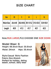 Load image into Gallery viewer, SheIn Women's Summer Boho Floral Print Fringe Split Thigh Full Length Maxi Skirt Multicolor Large